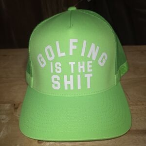 New with tags G/Fore Men's Neon Green Trucker Golf Hat Golf Is The Sh!t Snapback